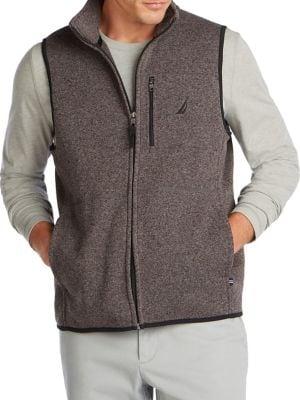 Nautica Classic-fit Cotton-blend Fleece Vest