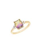 Lord & Taylor Goldplated Sterling Silver And Ombre Cubic Zirconia Cocktail Ring