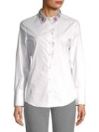 Imnyc Isaac Mizrahi Classic Embellished Collared Shirt