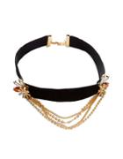 Design Lab Lord & Taylor Cluster Stone Accented Choker Necklace