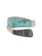 Robert Lee Morris Soho Santa Fe Crystal, Turquoise And Abalone Bypass Bracelet