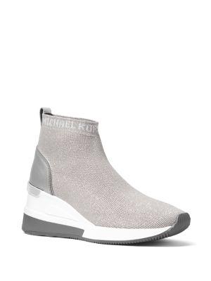 Michael Michael Kors Skyler Metallic Knit Sneakers