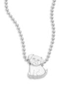 Alex Woo Sterling Silver Pug Icon Necklace