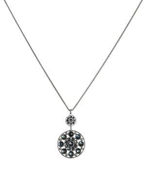 Lucky Brand Silvertone Reversible Stone Pendant Necklace