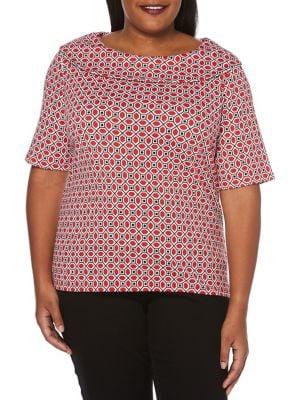 Rafaella Plus Plus Printed Cotton Top