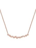 Sonatina 14k Rose Gold & Diamond Geometric Bar Necklace
