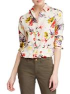 Lauren Ralph Lauren Petite Floral Twill Button-down Shirt