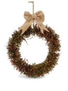 Lord & Taylor Holiday Charms Rattan Bow Wreath