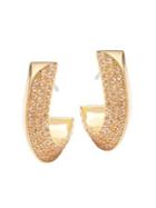 Kate Spade New York Goldtone & Cubic Zirconia Huggie Earrings
