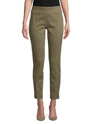 Lord & Taylor Petite Cuffed Seam Slim-fit Trousers