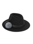 Bcbgmaxazria Panama Faux Fur Pom Wool Hat