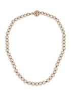 Miriam Haskell Grey Faux Pearl Strand Necklace