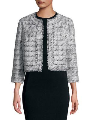 Karl Lagerfeld Paris Tweed Crop Jacket
