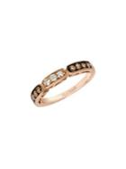 Le Vian Chocolatier? 14k Strawberry Gold? Ring With Chocolate And Vanilla Diamonds?