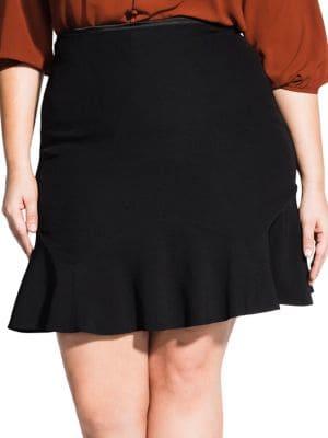 City Chic Plus Frilled Joy Skirt