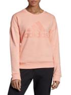 Adidas Logo Cotton-blend Fleece Sweatshirt