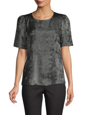 Vince Camuto Metallic Short-sleeve Top