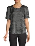 Vince Camuto Metallic Short-sleeve Top