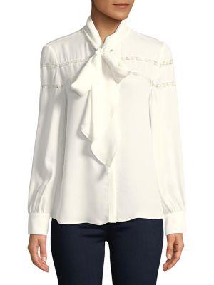 Max Mara Studio Tie-front Silk Blouse