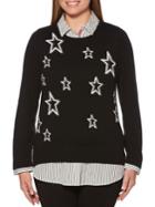Rafaella Star Twofer Sweater