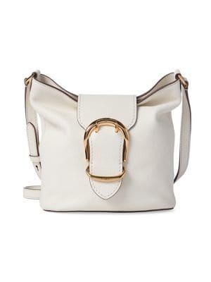 Lauren Ralph Lauren Pebbled Leather Bucket Bag
