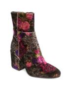 Summit By White Mountain Shaw Si0485 Floral Velvet Booties