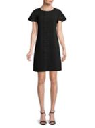 Imnyc Isaac Mizrahi Textured Flounce Sleeve Shift Dress