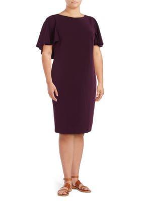 Calvin Klein Plus Flutter-back Sheath Dress