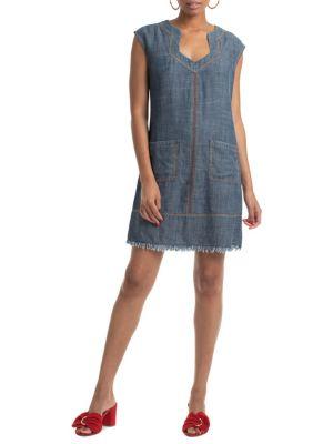 Trina Turk Crosshatch Chambray Wikiki Dress