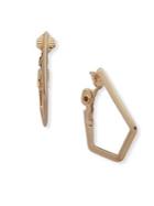 Anne Klein Geometric Hoop Sleeve Clip-on Earrings