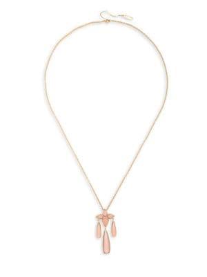 Sole Society Flower Drop Pendant Necklace