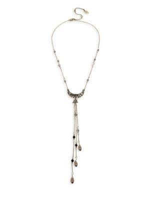 Miriam Haskell Moon Embellished Y-necklace
