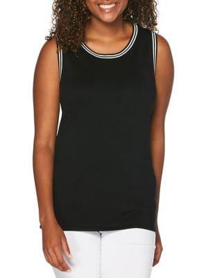 Rafaella Petite Striped Trim Camisole