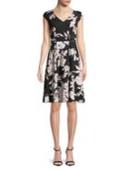 Karl Lagerfeld Paris Floral Lace-trimmed Sheath Dress