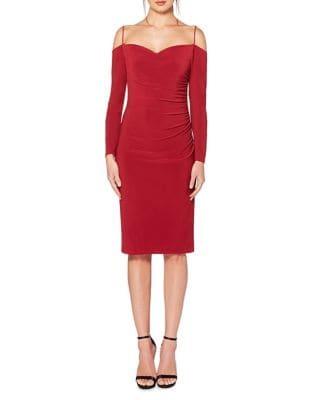 Laundry By Shelli Segal Cold-shoulder Knee-length Dress