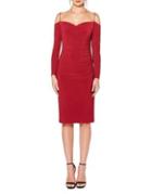 Laundry By Shelli Segal Cold-shoulder Knee-length Dress