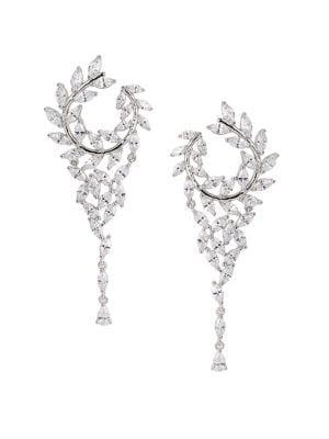 Nina Catania Crystal Front-back Chandelier Earrings
