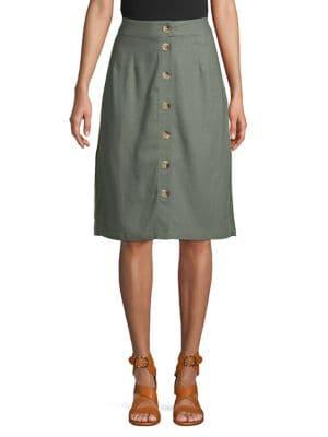 Vero Moda Button Front A-line Skirt