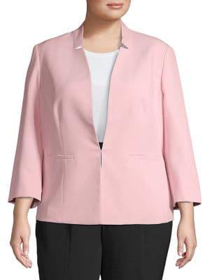 Kasper Plus Inverted Notch Blazer