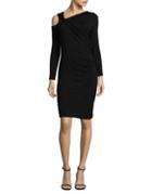 Vince Camuto Ruched Cold-shoulder Bodycon Dress