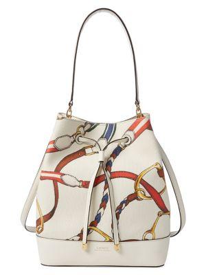 Lauren Ralph Lauren Printed Canvas Drawstring Bag