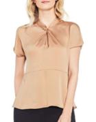 Vince Camuto Twist Front Mockneck Blouse