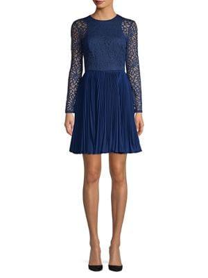 Aidan By Aidan Mattox Lace Fit-&-flare Dress