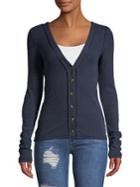 Free People Ribbed Long Sleeve Cardigan