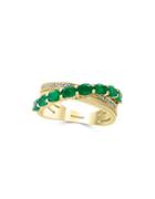 Effy Brasilica Diamond, Emerald & 14k Yellow Gold Ring