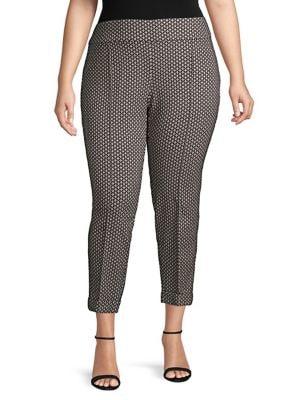 Lord & Taylor Plus Goldeneye Printed Trousers