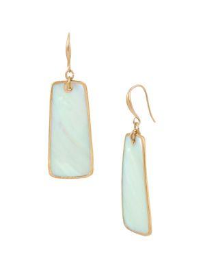 Lord Taylor Moonrise Blue Mother-of-pearl And Crystal Drop Earrings
