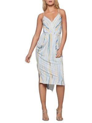 Bcbgeneration Textured Stripes Midi Dress