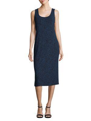 Kensie Ribbed Scoopneck Midi Dress