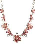 Anne Klein Goldtone And Cubic Zirconia Floral Frontal Necklace